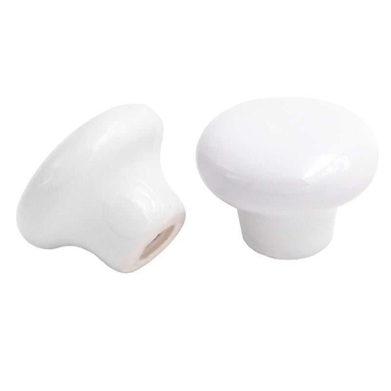 KINJOEK 20 Packs Ceramic Cabinet Knobs, Vintage Porcelain Cabinet Knobs and Pulls with 0.98 Inch Screws for Kitchen Cabinets Bathroom Dresser Furniture - Image 2
